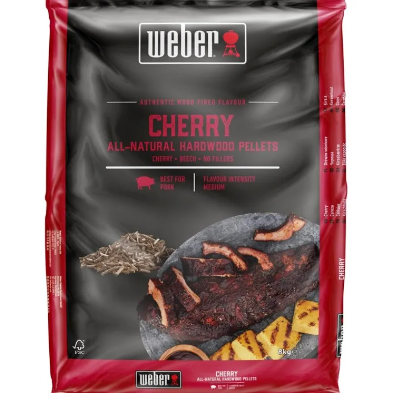 Weber Combustibili Per Barbecue|Combustibili E Affumicatura Weber*Pellet di legno FSC - Ciliegio Cod. 3401050