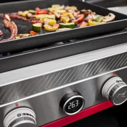 Weber Barbecue Weber A Gas|Barbecue Weber Slate*Piastra a Gas Slate GPSB 76 cm Premium Con Fornello Laterale Black Cod. 1500247