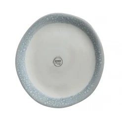 Kaemingk Oggetti Per La Tavola*Piatto in Terracotta con Bordo Lucido Blu 20 cm