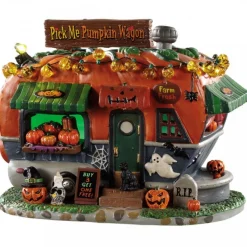 Lemax Edifici Illuminati|Edifici Illuminati*Pick Me Pumpkin Wagon B/O 4.5V Cod. 95444