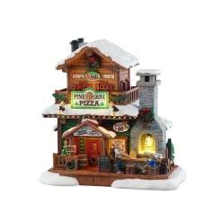 Lemax Edifici Illuminati|Novità Lemax Natale 2025*Pine Grove Pizza B/O 4.5V Cod. 55322