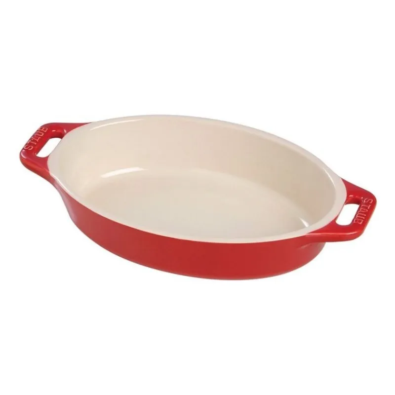 Staub Piatti Pirofile E Vassoi*Pirofila Gratin Ovale 36 cm Rossa in Ceramica