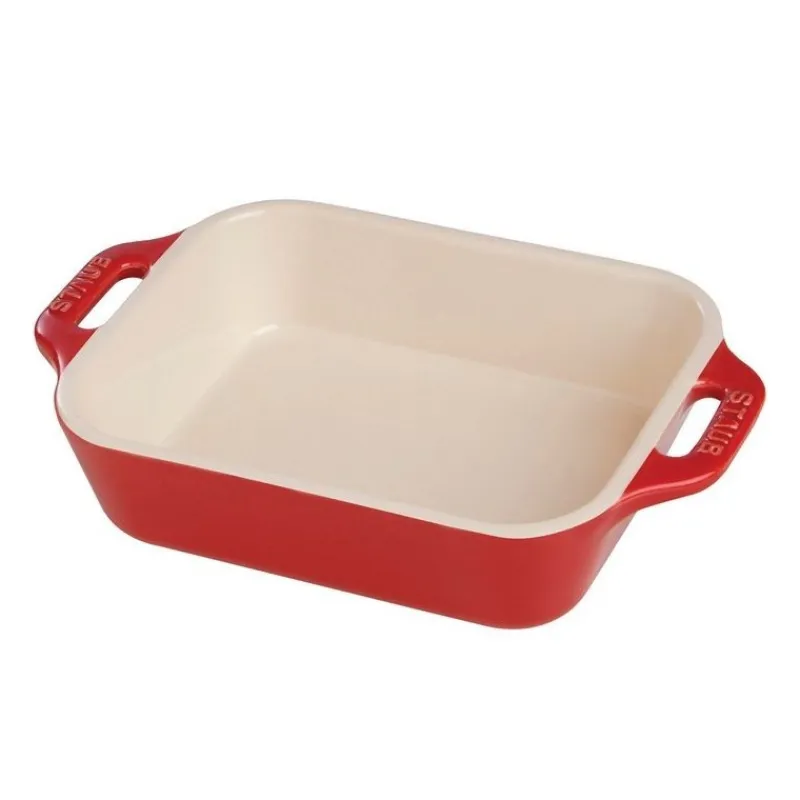 Staub Piatti Pirofile E Vassoi*Pirofila Gratin Rettangolare 40 x 25 cm Rossa in Ceramica