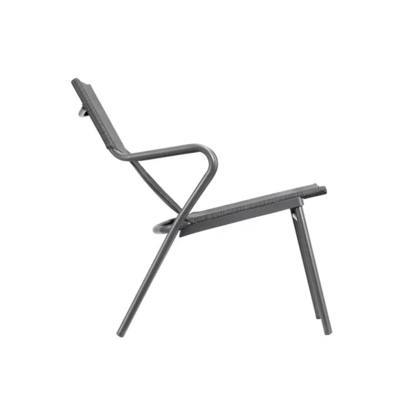 LaFuma Sedie E Sdraio*Poltrona Bassa imbottita VENCE LFM5274 Obsidian/Titane