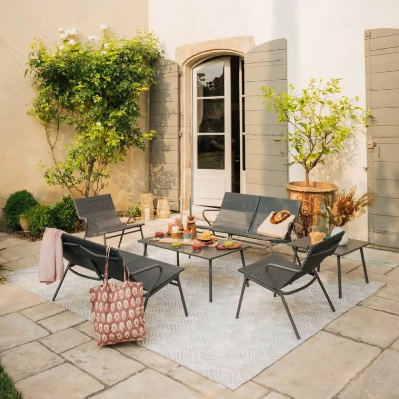 LaFuma Sedie E Sdraio*Poltrona Bassa imbottita VENCE LFM5274 Mistral/Titane