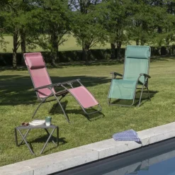 LaFuma Sedie E Sdraio*Poltrona Reclinabile Sdraio R CLIP LFM4020 Cerisier/Titane