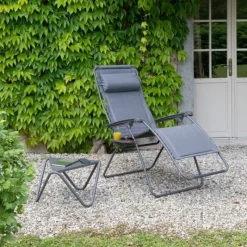 LaFuma Sedie E Sdraio*Poltrona Relax Imbottita RSX CLIP XL PADDED LFM5334 Ombre/Titane