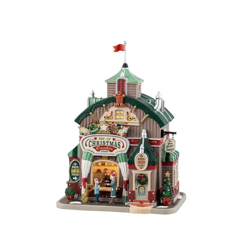 Lemax Edifici Illuminati|Novità Lemax Natale 2025*Pop-Up Christmas Cookie Shop con Alimentatore 4.5V Cod. 45248