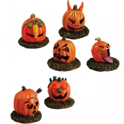 Lemax Personaggi|Personaggi*Pumpkin People Set Of 6 Cod. 52117