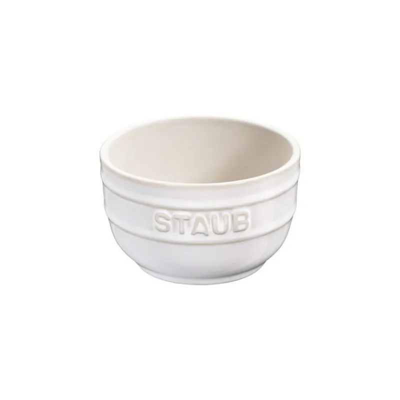 Staub Mini Cocotte E Ramekin*Ramekins 8 cm Bianca Avorio in Ceramica