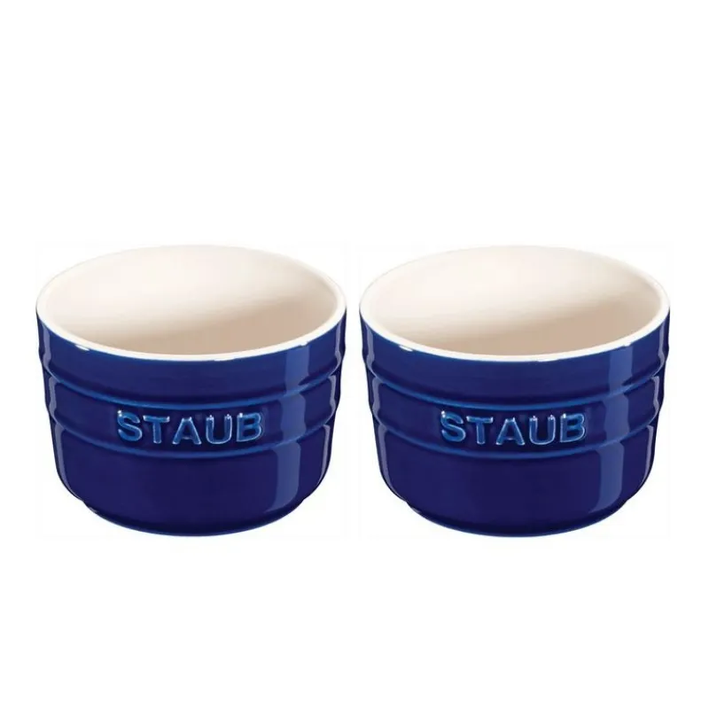 Staub Mini Cocotte E Ramekin*Ramekins 8 cm Blu Scuro in Ceramica