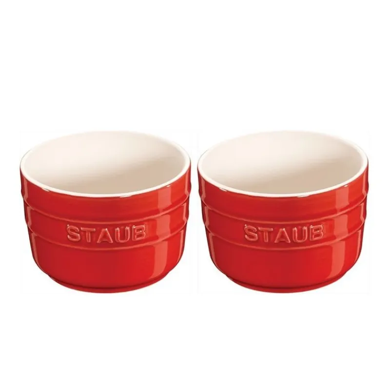 Staub Mini Cocotte E Ramekin*Ramekins 8 cm Rossa in Ceramica