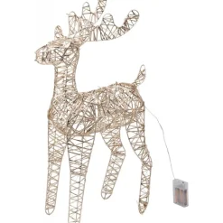 Koopman Luci Di Natale|Luci Di Natale*Renna Luminosa con Led Champagne 60 Cm
