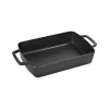 Staub Bistecchiere Griglie E Gratelle*Rostiera 30 x 20 cm Nera in Ghisa
