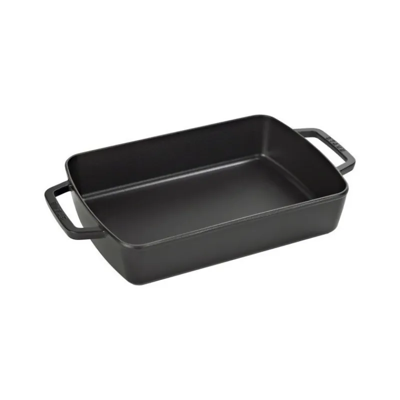 Staub Bistecchiere Griglie E Gratelle*Rostiera 30 x 20 cm Nera in Ghisa