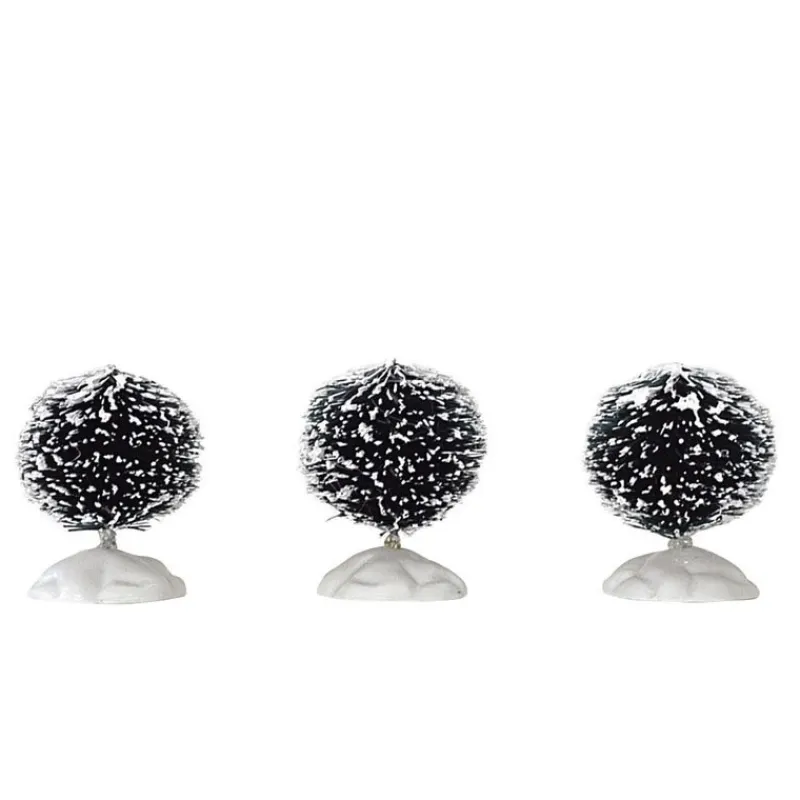 Lemax Alberi|Lemax Best Buy*Round Bristle Tree Set of 3 Mini Cod. 14006