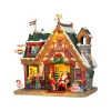 Lemax Prodotti Fuori Catalogo|Edifici Illuminati*Santa's Cabin con Alimentatore 4.5V Cod. 35554
