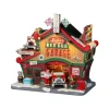 Lemax Edifici Illuminati|Prodotti Fuori Catalogo*Santa'S Hot Rod Garage con Alimentatore 4.5V Cod. 25863