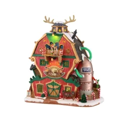 Lemax Prodotti Fuori Catalogo|Edifici Illuminati*Santa'S Reindeer Training Academy B/O 4.5V Cod. 15793