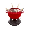 Staub Set Fonduta E Crepiere*Set Fonduta Gourmet 20 cm Rosso in Ghisa
