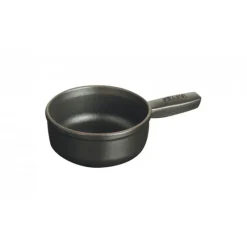 Staub Set Fonduta E Crepiere*Set Fonduta Savaiarda 12 cm Nero in Ghisa