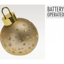 Koopman Palline Di Natale|Addobbi Per Albero Di Natale*Sfera di Vetro con Led 15 Cm - Oro