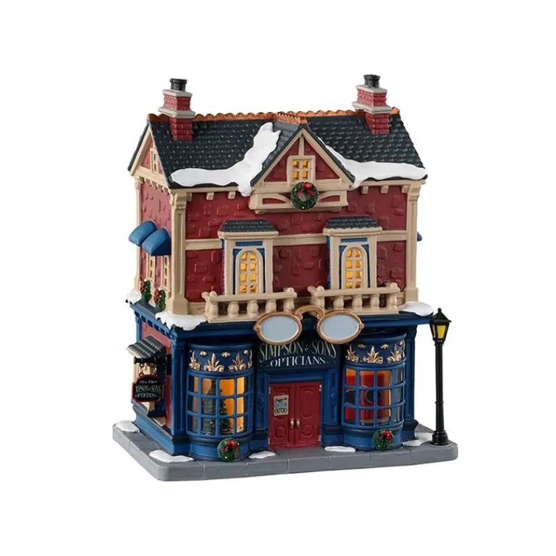 Lemax Edifici Illuminati*Simpson & Sons Opticians con Alimentatore Cod. 35059