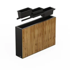 Herstera Fioriere In Metallo Herstera*Sistema di Irrigazione Automatica per Fioriera in Metallo DECO DIVIDER 120x25x80 cm