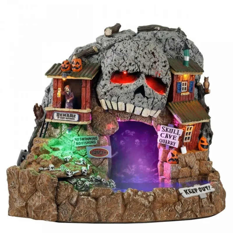 Lemax Scene Halloween|Scene Natalizie*Skull Cave Quarry con Alimentatore 4.5V Cod. 14822