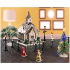 Lemax Lemax Starter Pack|Novità Lemax Natale 2025*Small Town Church Set con Alimentatore 4.5V Cod. 56670