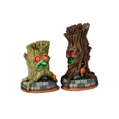 Lemax Luci E Alimentatori*Spooky Tree Trunks Set of 2 B/O 4.5V Cod. 44307