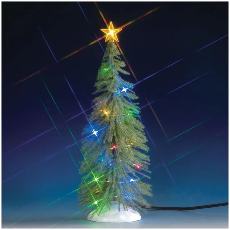 Lemax Luci E Alimentatori|Accessori*Spruce Tree with 20 Rgb Light B/O 4.5V Cod. 74265