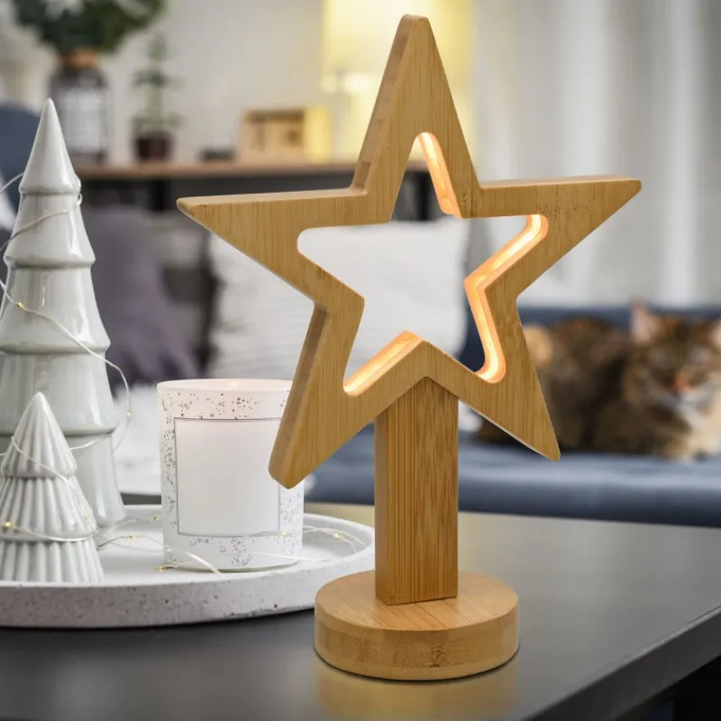 Lotti Luci Di Natale|Luci Di Natale*Stella con Base H25cm LED BIANCO CALDO