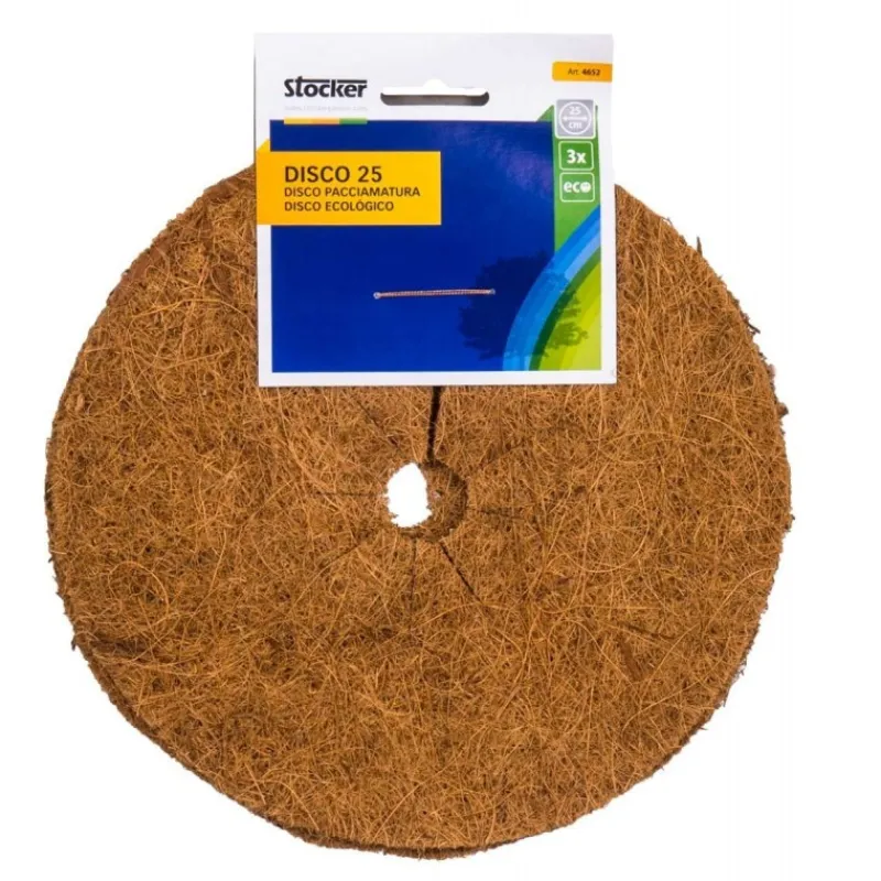 Stocker Protezione*Disco pacciamatura in fibra di cocco Ø25 cm 3 pz