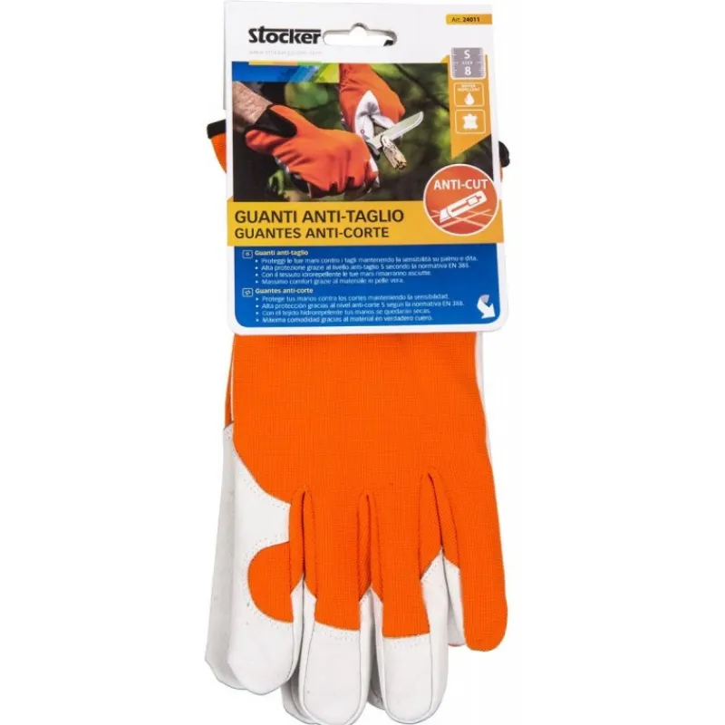 Stocker Accessori Giardino*Guanti in pelle anti taglio, mis. 8/S