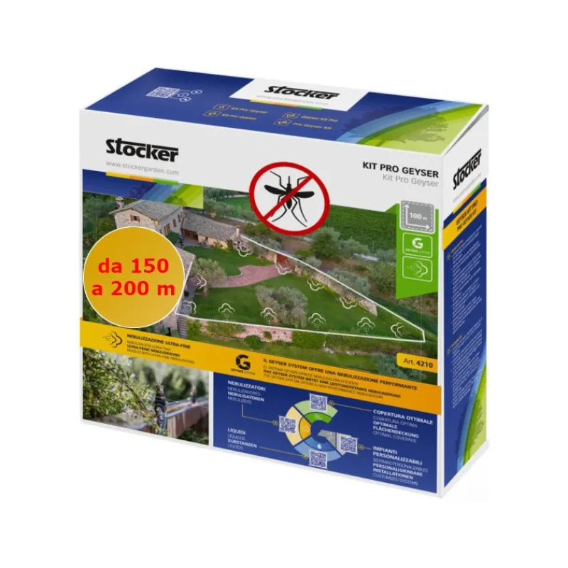 Stocker Stocker Shop|Stocker Sistema Antizanzara Geyser Pro*KIT per Geyser Pro per Giardino da 150 a 200 m