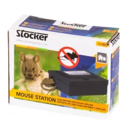 Stocker Protezione*Mouse Station Contenitore esche topicide 12,5 x 9,5 x h4 cm