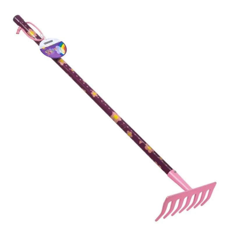 Stocker Kids Garden*Rastrello 78 cm 7 denti colore rosa KIDS GARDEN