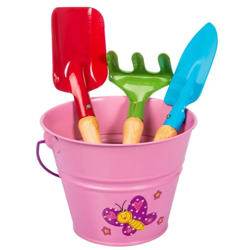 Stocker Kids Garden*Set attrezzi e secchiello rosa KIDS GARDEN