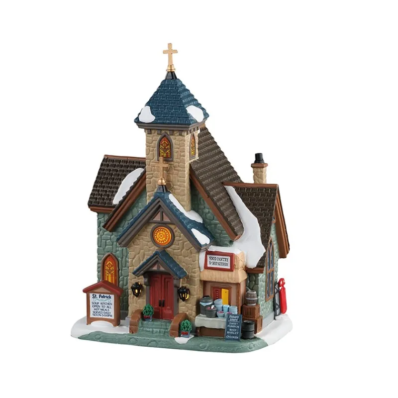 Lemax Edifici Illuminati*St. Patrick'S Food Pantry & Soup Kitchen B/O 4.5V Cod. 15786