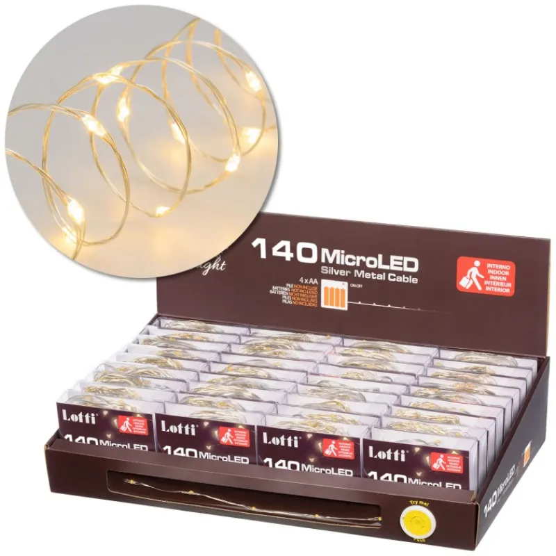 Lotti Luci Di Natale|Luci Di Natale*String light 14m, 140 MicroLEDs BIANCO CALDO