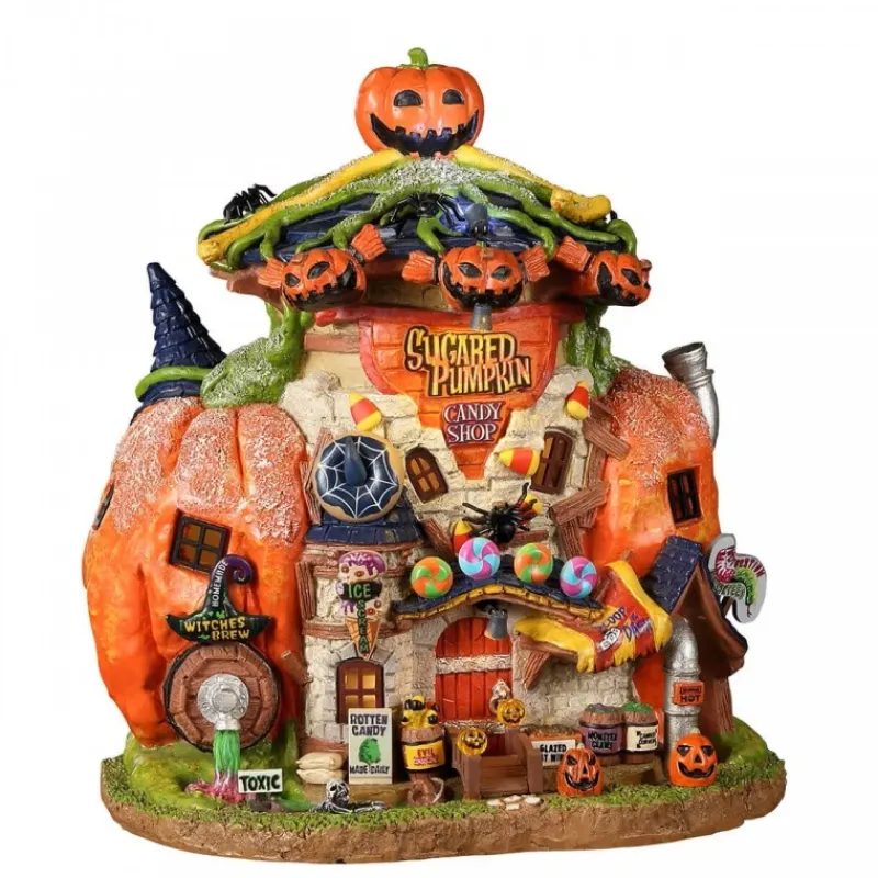 Lemax Edifici Illuminati|Edifici Illuminati*Sugared Pumpkin Candy Shoppe B/O 4.5V Cod. 25855