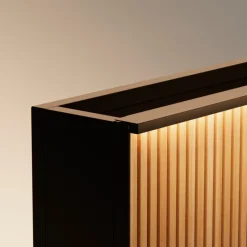 Herstera Fioriere In Metallo Herstera*Supporto Magnetico per Luci colore Antracite per Fioriere DECO 120x7x3cm