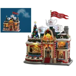 Lemax Edifici E Giostre In Movimento*Tea With Mrs. Claus con Alimentatore 4.5V Cod. 35018