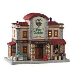 Lemax Edifici Illuminati|Novità Lemax Natale 2025*The Beer Meister Home Brewing Supplies con Alimentatore 4.5V Cod. 55332