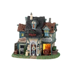 Lemax Edifici Illuminati|Novità Lemax Spooky Town 2025*The Casket-Monger con Alimentatore 4.5V Cod. 55308