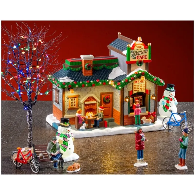 Lemax Lemax Starter Pack|Novità Lemax Natale 2025*The Christmas Cafe Set con Alimentatore 4.5V Cod. 56675