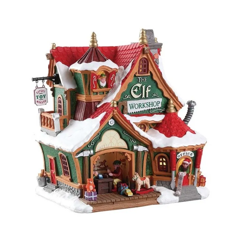 Lemax Edifici Illuminati|Lemax Best Buy*The Elf Workshop B/O 4.5V Cod. 75291