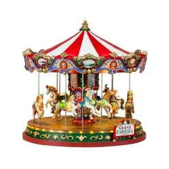Lemax Edifici E Giostre In Movimento|Lemax Best Buy*The Grand Carousel con Alimentatore 4.5V Cod. 84349