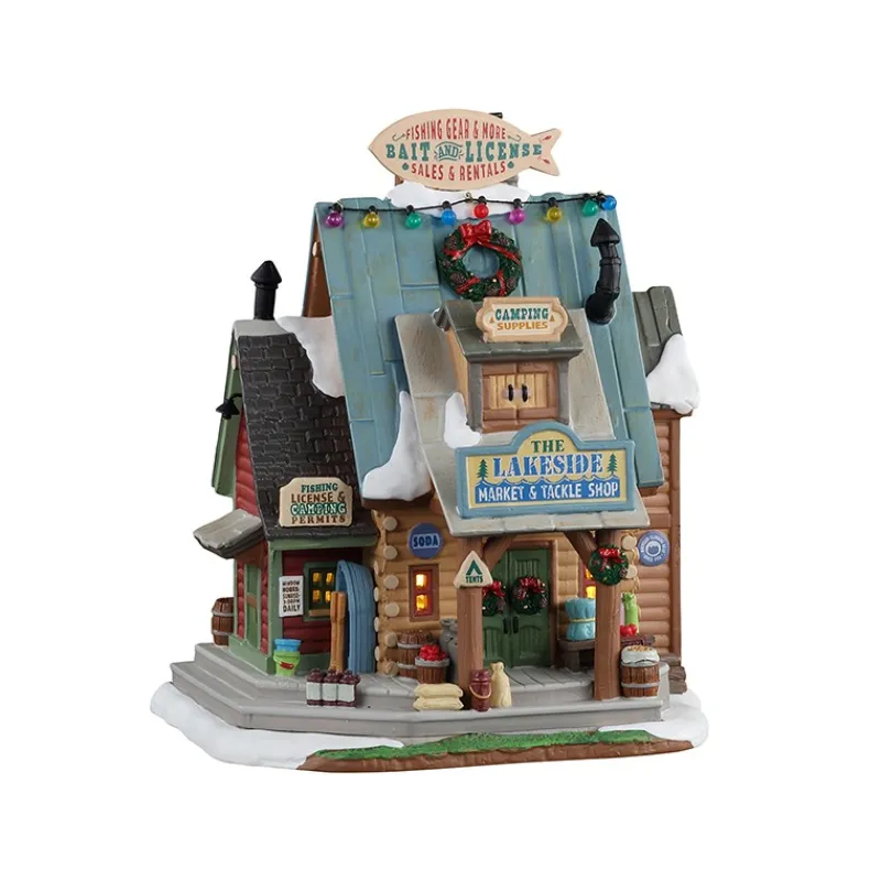 Lemax Prodotti Fuori Catalogo|Edifici Illuminati*The Lakeside Market & Tackle Shop B/O 4.5V Cod. 15746
